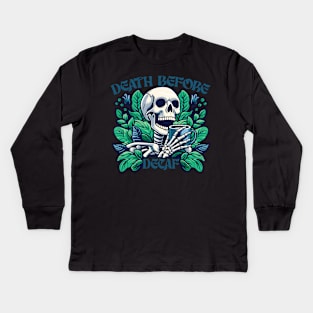 death before decaf II Kids Long Sleeve T-Shirt